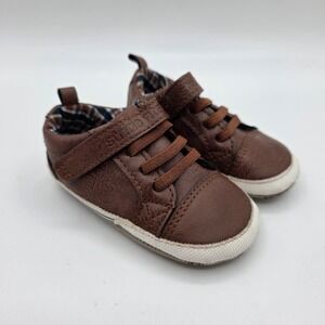 Stride Rite Surprize Lee Boys Brown Leather Sneakers Shoes Size 3 (12-18 Months)